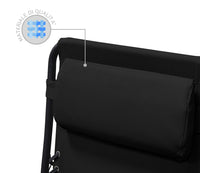 Set Di 2 Sedie A Sdraio Con Tavolino  Zero Gravity Pieghevoli Schienale Regolabile Da Esterno Con Portabicchieri Poggiatesta Poltrona Sedia Relax Terrazzo Giardino - Set Nero
