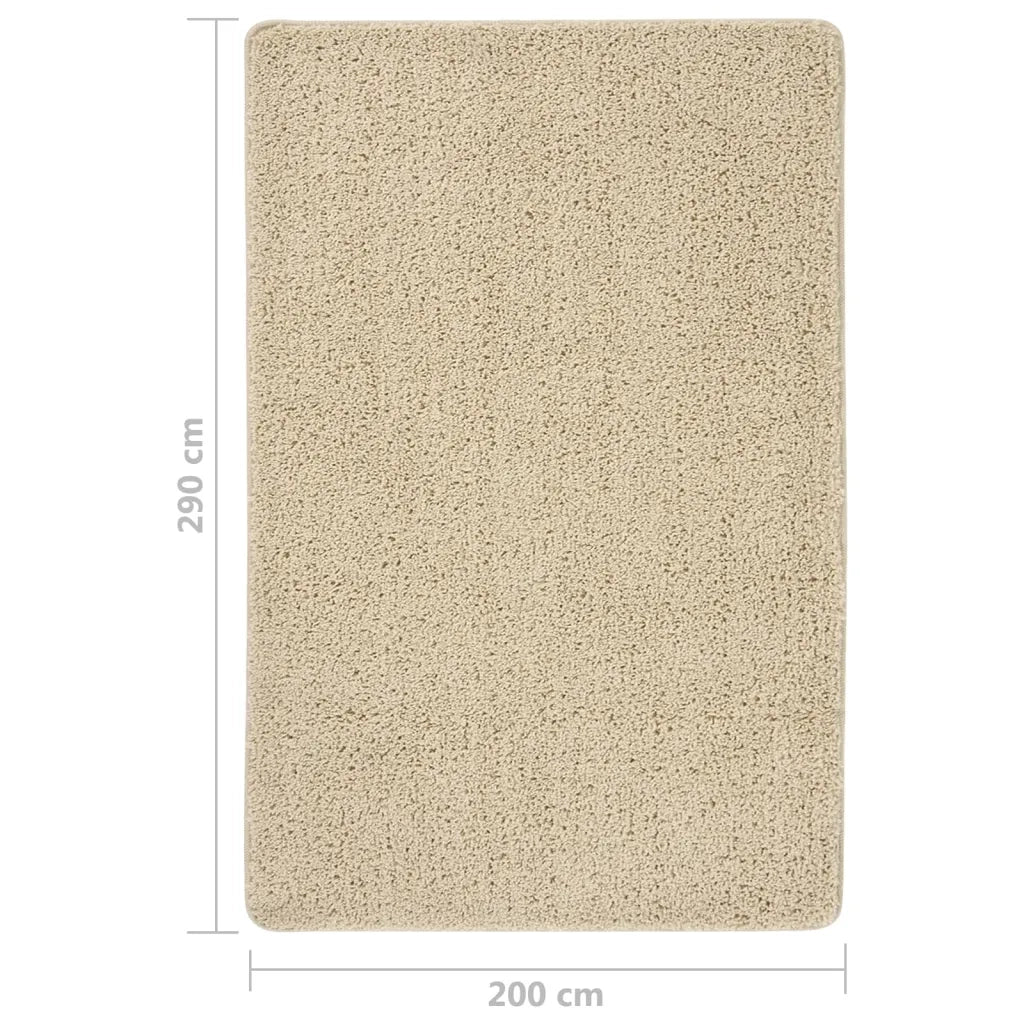 Tappeto del soggiorno | Tappeto Shaggy Crema 200x290 cm Antiscivolo
