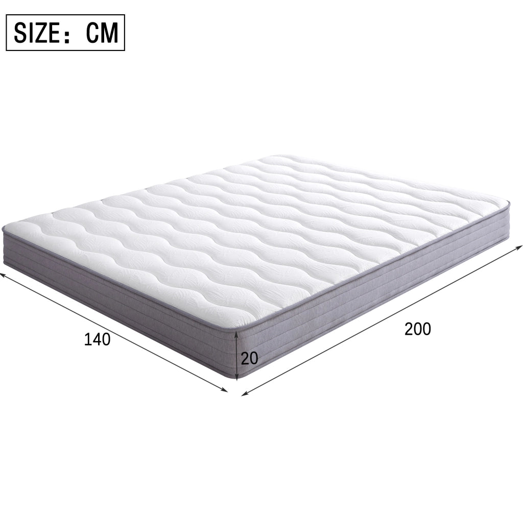 Materasso a molle 140x200 cm H3, spessore 20 cm