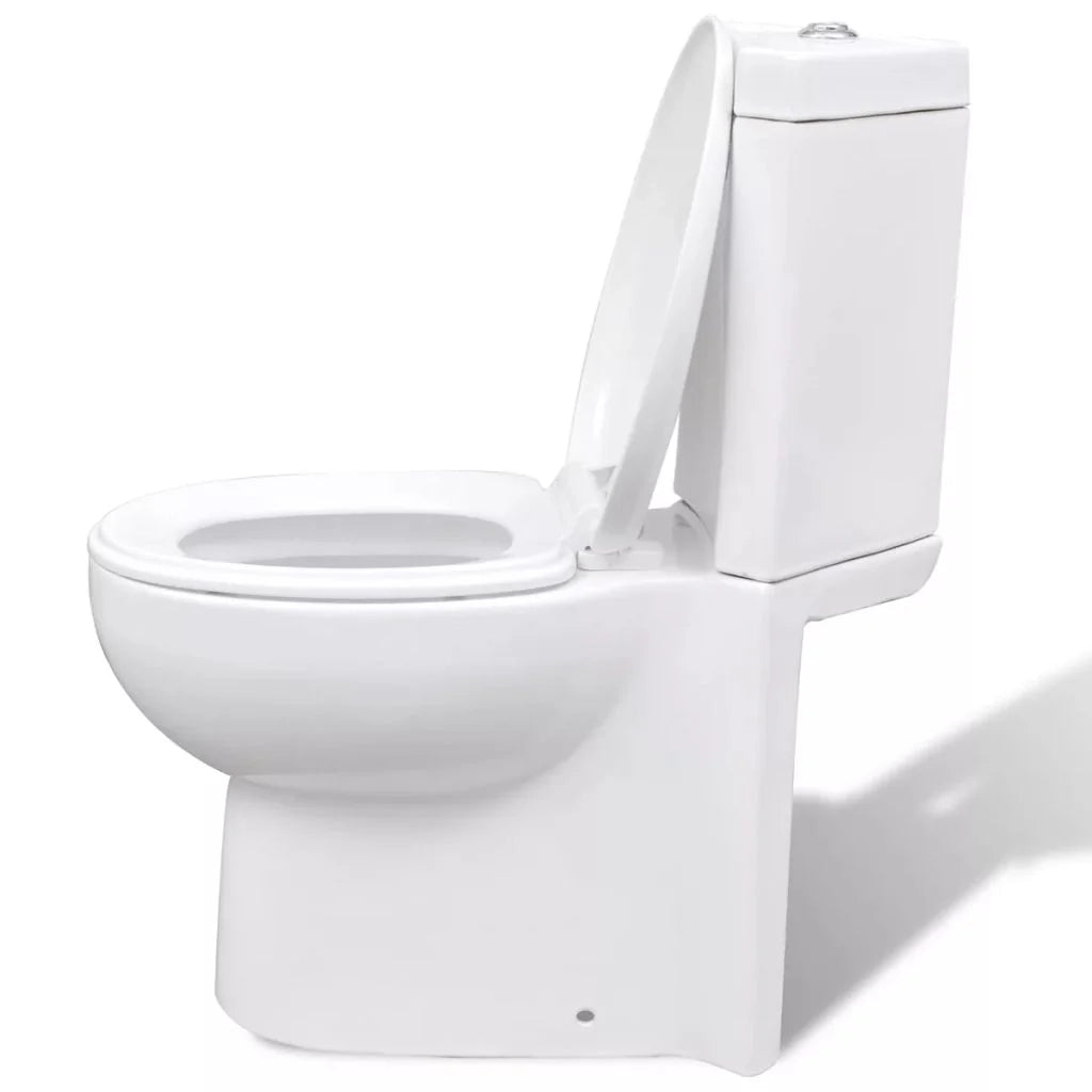WC angolare in ceramica con vaso e sedile bianco 02_0003559