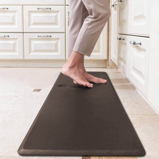 Tappeto Cucina Passatoia Rialzata Lavabile Spessa Antiscivolo Impermeabile Anti Fatica Rimbalzabile Soggiorno Ingresso Ufficio Aderente Antiscivolo Protettivo - Marrone - 44x120 cm