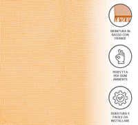 Tenda Zanzariera 150x250 Cm Tinta Unita Con Anelli Inclusi Finestre Porte Zanzariere Insetti Moschiera Anti Mosche Zanzare Insetti Rete Fitta Terrazzi Balcone Giardino Arancio