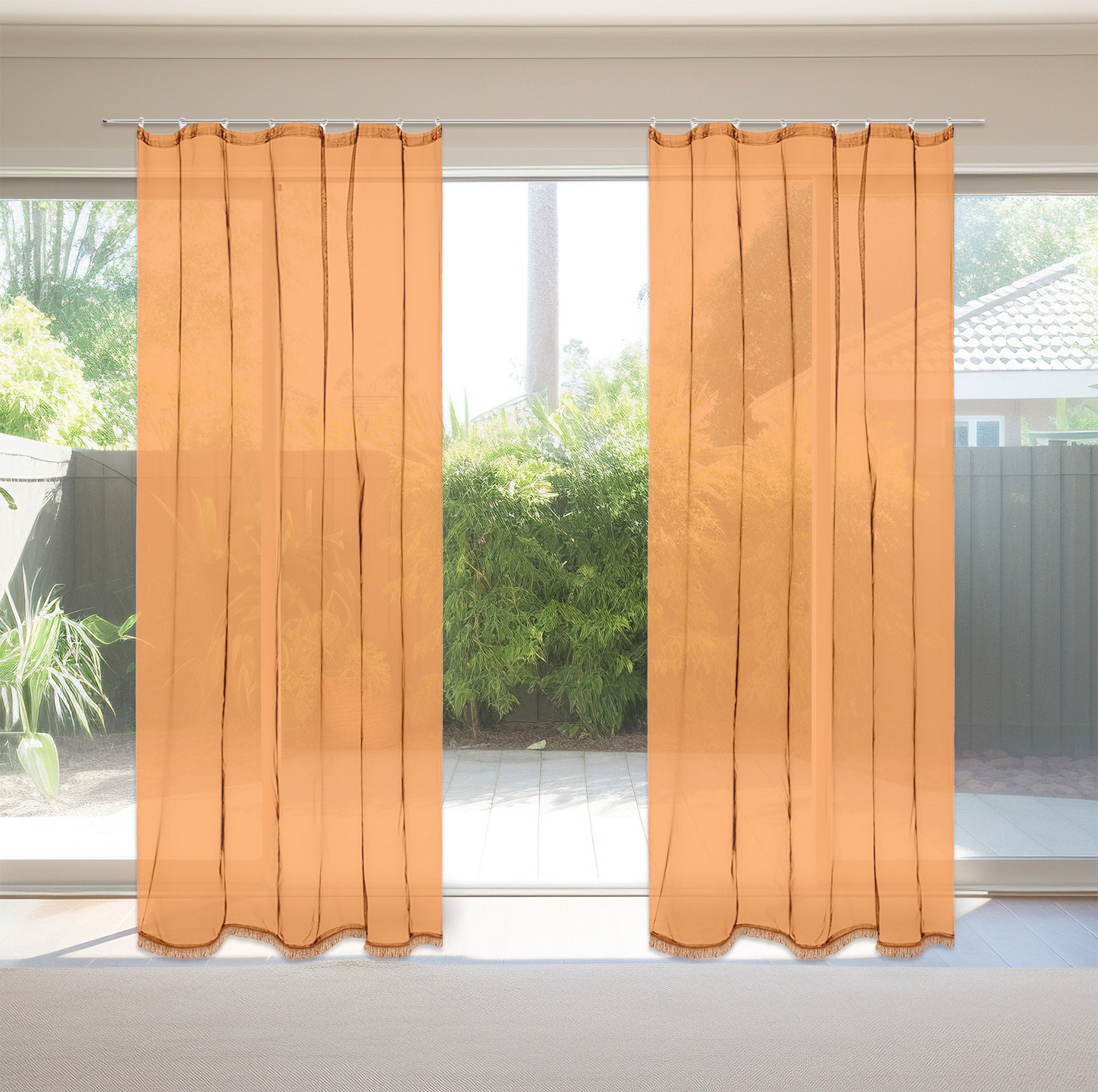 Tenda Zanzariera 150x250 Cm Tinta Unita Con Anelli Inclusi Finestre Porte Zanzariere Insetti Moschiera Anti Mosche Zanzare Insetti Rete Fitta Terrazzi Balcone Giardino Arancio