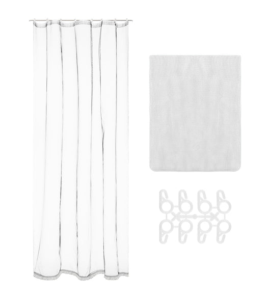 Tenda Zanzariera 150x250 Cm Tinta Unita Con Anelli Inclusi Finestre Porte Zanzariere Insetti Moschiera Anti Mosche Zanzare Insetti Rete Fitta Terrazzi Balcone Giardino Bianco