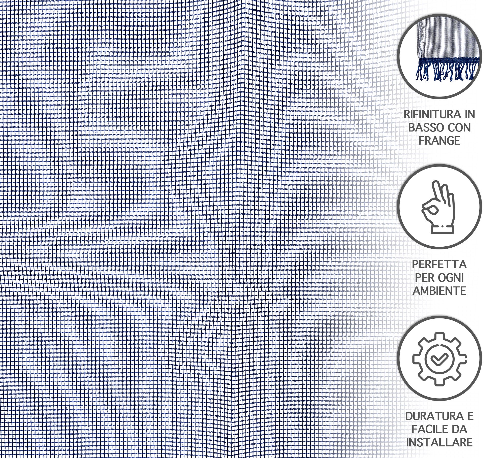 Tenda Zanzariera 150x250 Cm Tinta Unita Con Anelli Inclusi Finestre Porte Zanzariere Insetti Moschiera Anti Mosche Zanzare Insetti Rete Fitta Terrazzi Balcone Giardino Blu