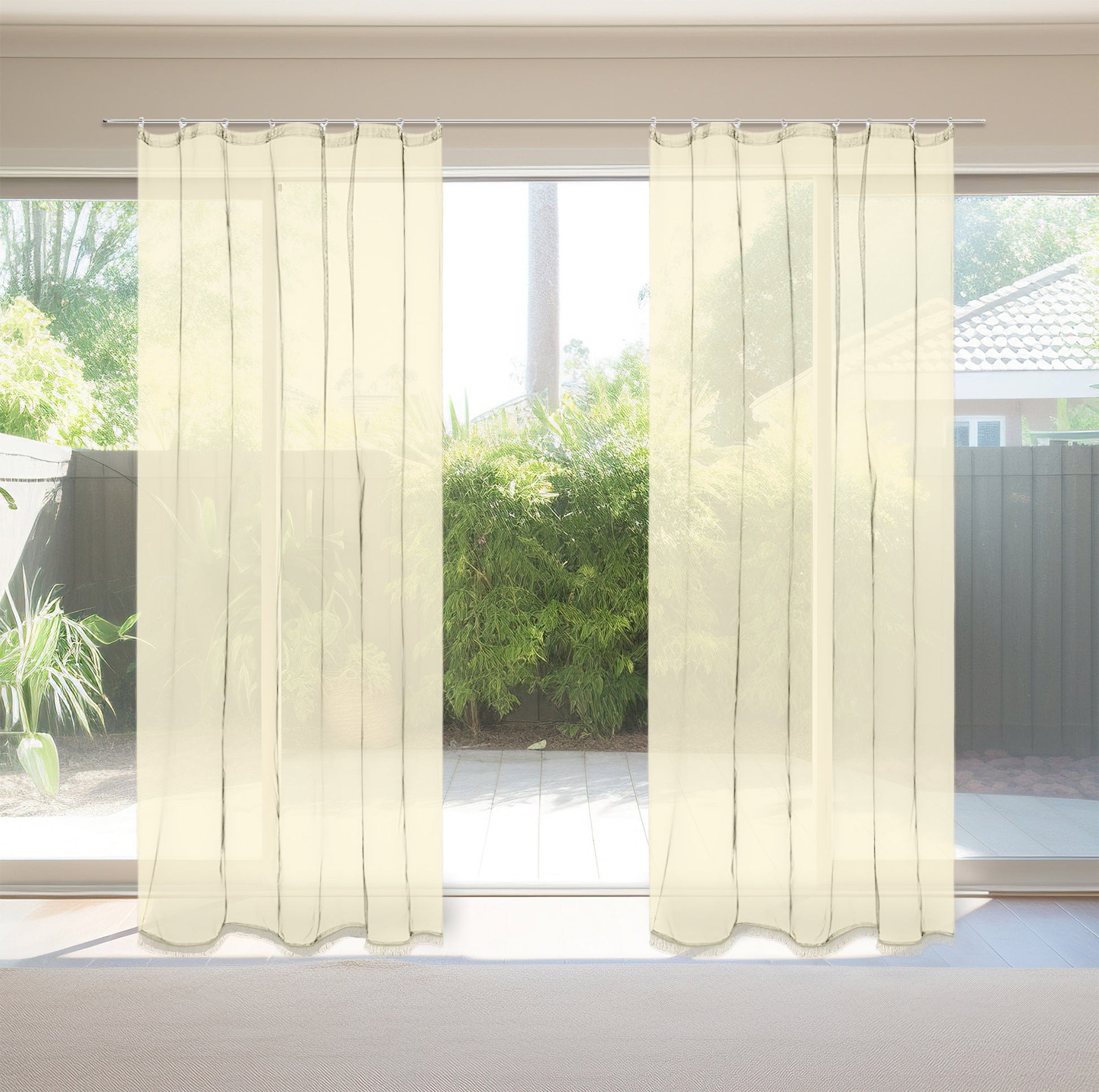 Tenda Zanzariera 150x250 Cm Tinta Unita Con Anelli Inclusi Finestre Porte Zanzariere Insetti Moschiera Anti Mosche Zanzare Insetti Rete Fitta Terrazzi Balcone Giardino Panna