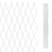 Traliccio Grigliato Estensibile In Pvc Sostegno Muro Fiori Piante Rampicanti Terrazzi Balcone Giardino Reticolato Fioriera Parete Verticale - Bianco - 1x3 Mt