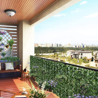 Siepe Artificiale Edera Finta Sempreverde Sintetica Anticaduta Frangivista Frangivento Ringhiera Terrazzo Balcone Giardino diverse Misure - Verde - 1x20M
