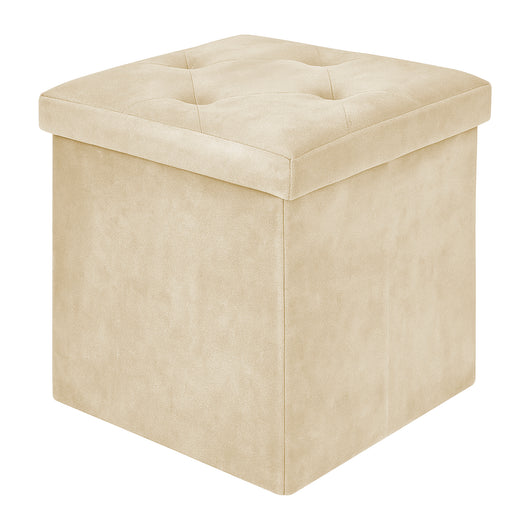 Pouf Contenitore In Velluto Quadrato Moderno Panca Cassapanca Soggiorno Panchina Per Ingresso Scarpiera Sgabello Panca Moderna  Panna
