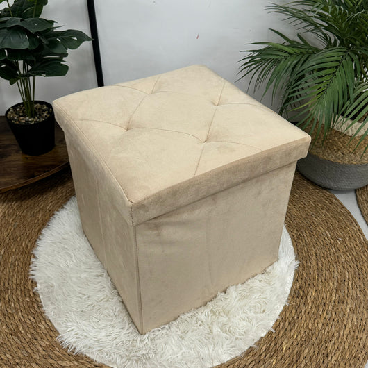 Pouf Contenitore In Velluto Quadrato Moderno Panca Cassapanca Soggiorno Panchina Per Ingresso Scarpiera Sgabello Panca Moderna  Panna