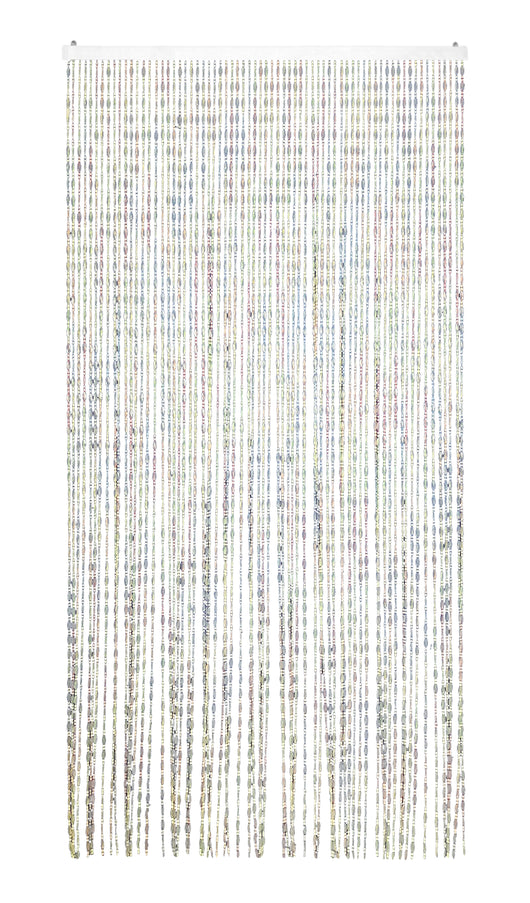 Tenda Antimosche Rainbow Per Porta Finestra A Pannello con Telaio in PVC, in più Colori, Moschiera con Corde a Perline per Esterno Interno Fili a Caduta - Rainbow - 100x220 cm