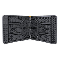 Tavolo Moderno Pieghevole Interno Esterno Richiudibile Struttura In Acciaio Per Feste Giardino Campeggio Vacanze Lunghezza 180 Cm Tavolino Pic Nic Esterno Salvaspazio Camping Terrazzo - Antracite