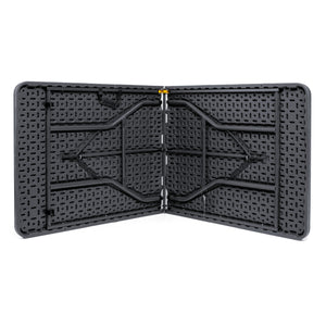 Tavolo Moderno Pieghevole Interno Esterno Richiudibile Struttura In Acciaio Per Feste Giardino Campeggio Vacanze Lunghezza 180 Cm Tavolino Pic Nic Esterno Salvaspazio Camping Terrazzo - Antracite