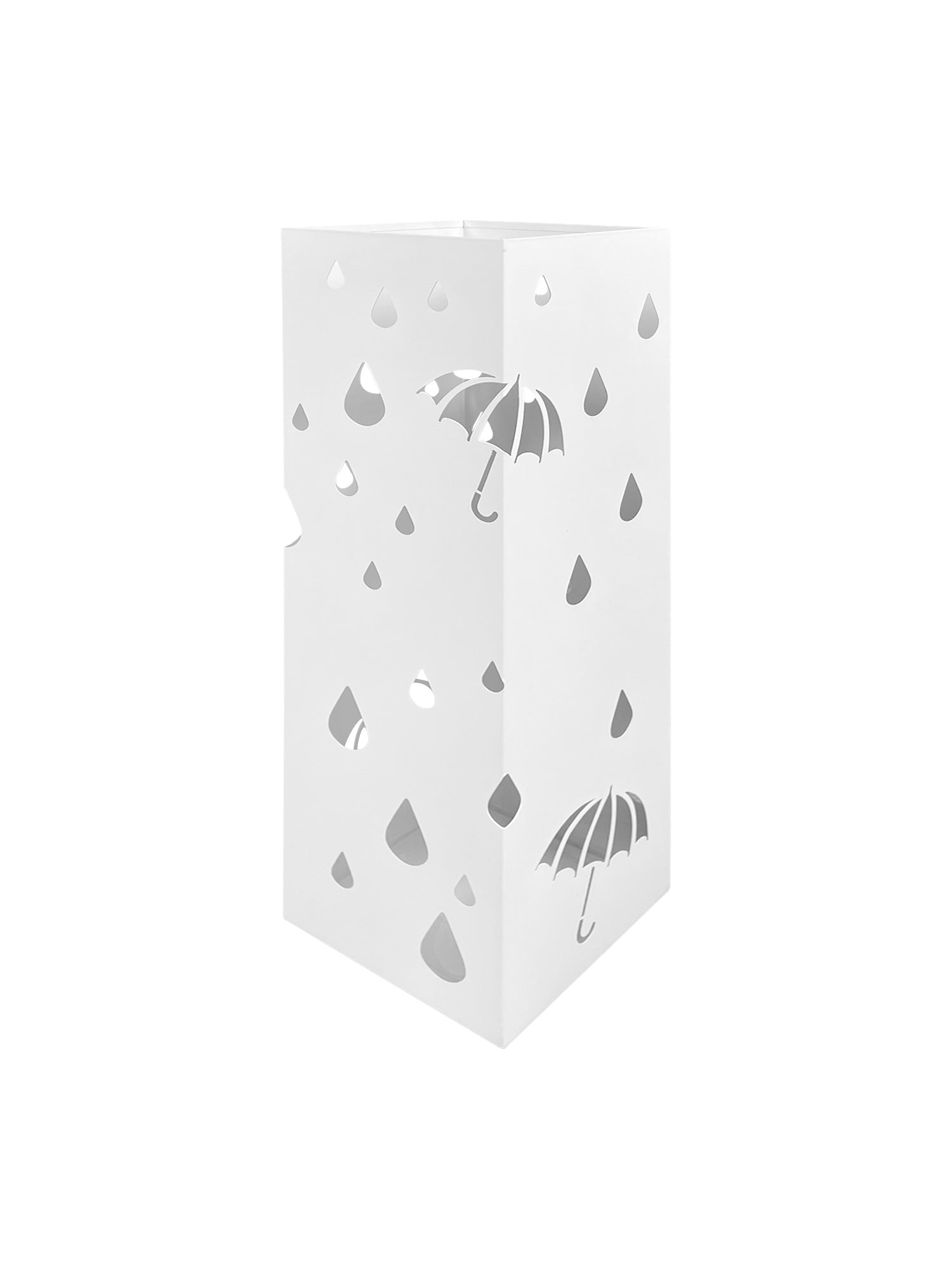 Portaombrelli Interno Esterno  Elegante in Metallo Con Ganci Per Ombrellini Design Moderno Modello 2 Bianco