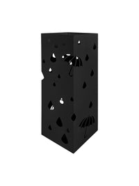 Portaombrelli Interno Esterno  Elegante in Metallo Con Ganci Per Ombrellini Design Moderno Modello 2 Nero