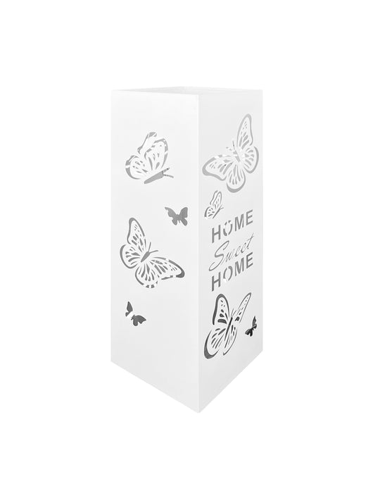 Portaombrelli Interno Esterno  Elegante in Metallo Con Ganci Per Ombrellini Design Moderno Modello 6 Bianco