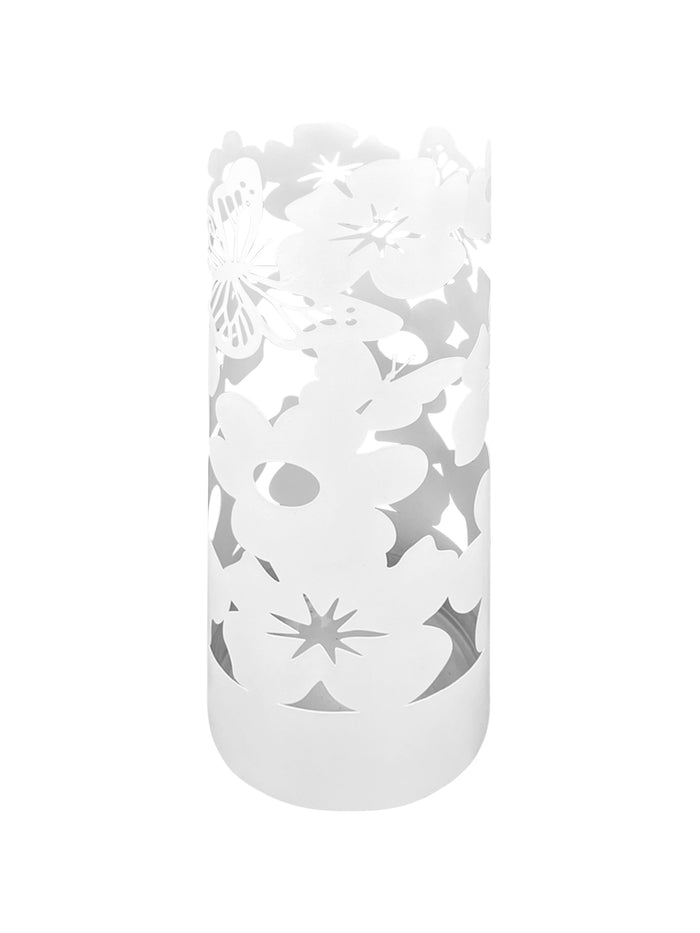 Portaombrelli Interno Esterno  Elegante in Metallo Con Ganci Per Ombrellini Design Moderno Modello 8 Bianco