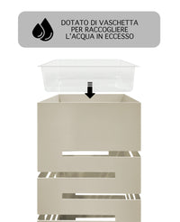 Portaombrelli Interno Esterno  Elegante in Metallo Con Ganci Per Ombrellini Design Moderno Modello 4 Tortora