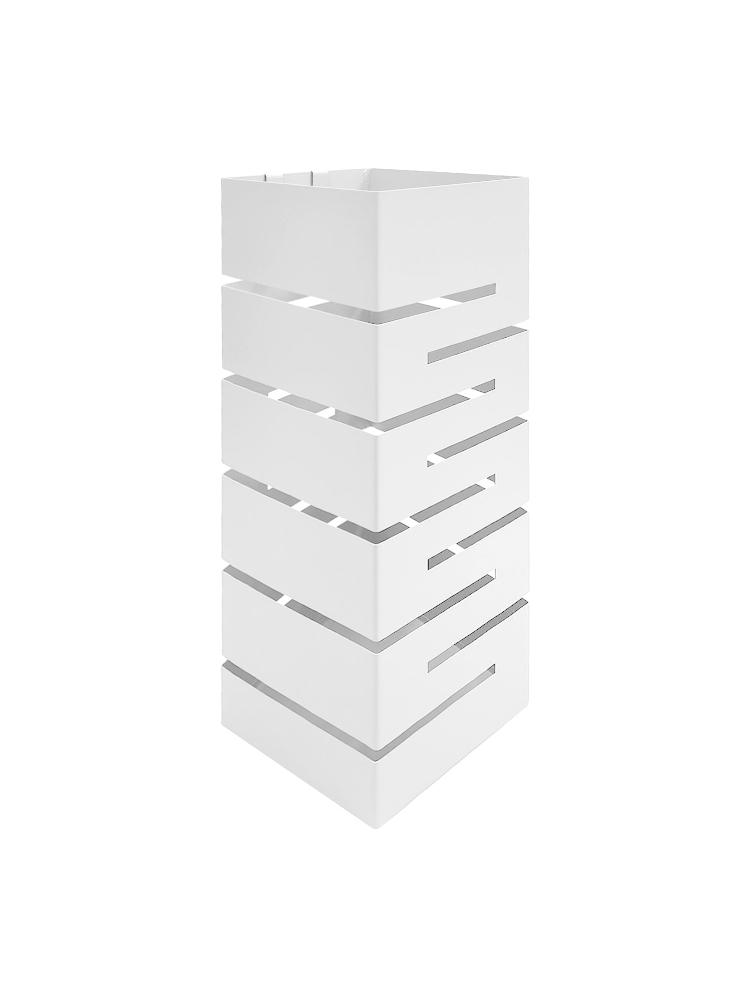 Portaombrelli Interno Esterno  Elegante in Metallo Con Ganci Per Ombrellini Design Moderno Modello 9 Bianco