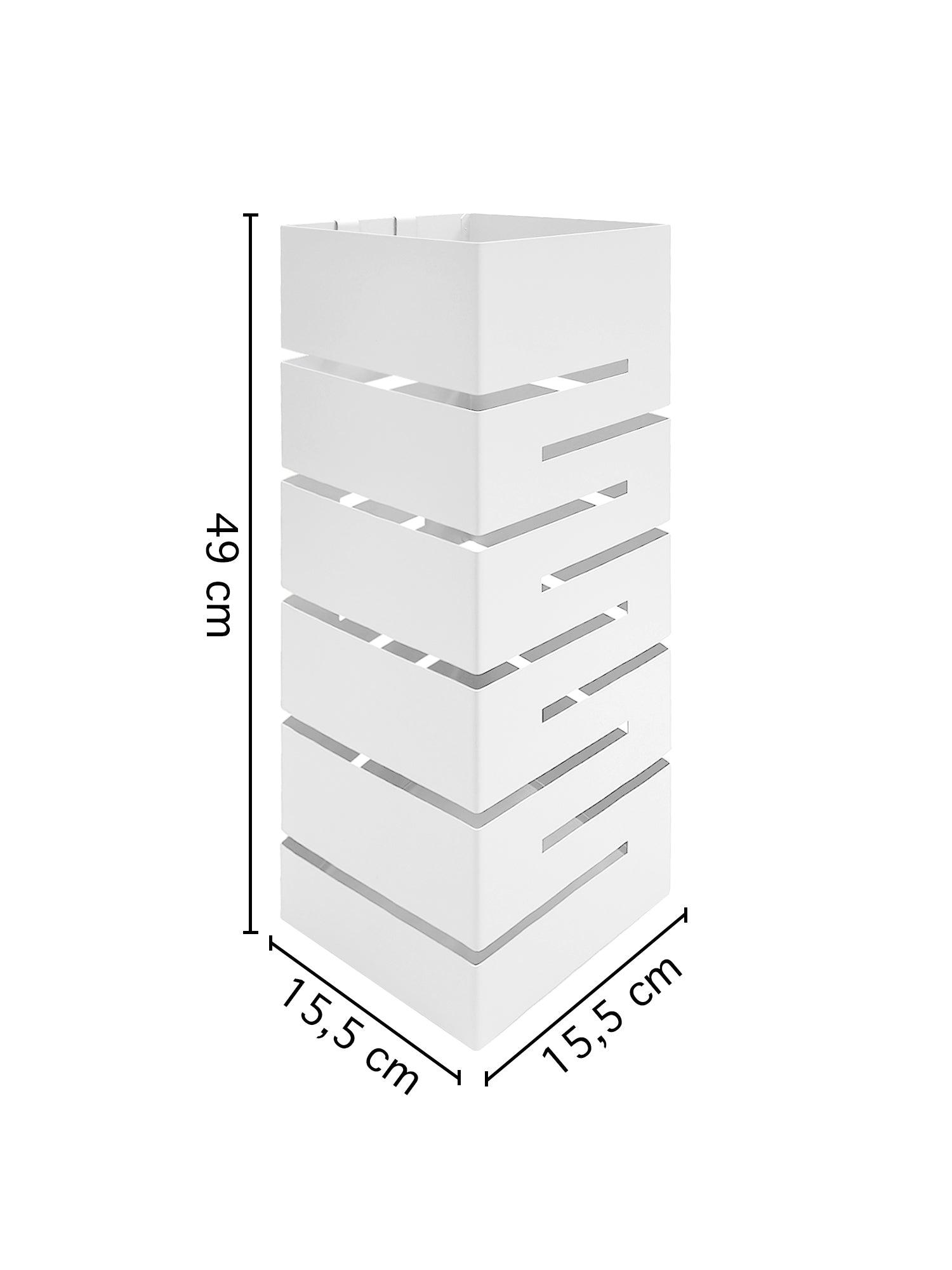 Portaombrelli Interno Esterno  Elegante in Metallo Con Ganci Per Ombrellini Design Moderno Modello 9 Bianco