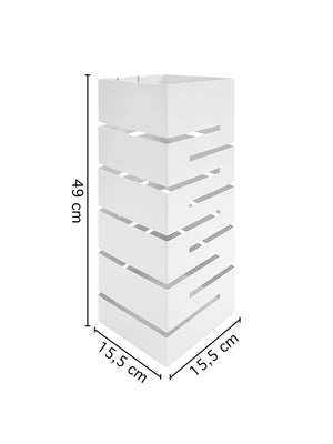Portaombrelli Interno Esterno  Elegante in Metallo Con Ganci Per Ombrellini Design Moderno Modello 9 Bianco
