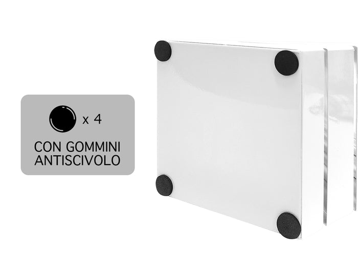 Portaombrelli Interno Esterno  Elegante in Metallo Con Ganci Per Ombrellini Design Moderno Modello 9 Bianco