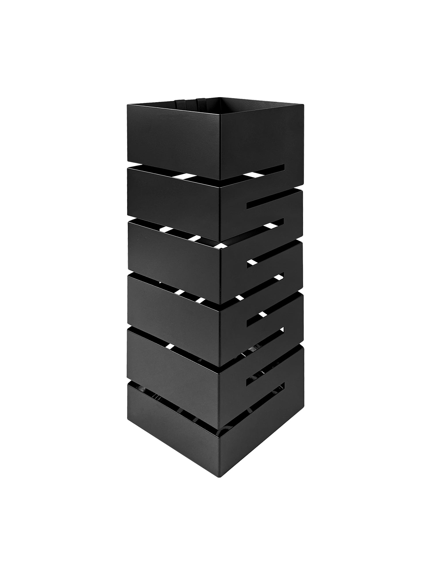 Portaombrelli Interno Esterno  Elegante in Metallo Con Ganci Per Ombrellini Design Moderno Modello 9 Nero