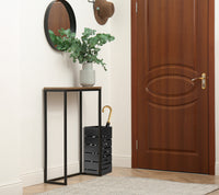 Portaombrelli Interno Esterno  Elegante in Metallo Con Ganci Per Ombrellini Design Moderno Modello 9 Nero