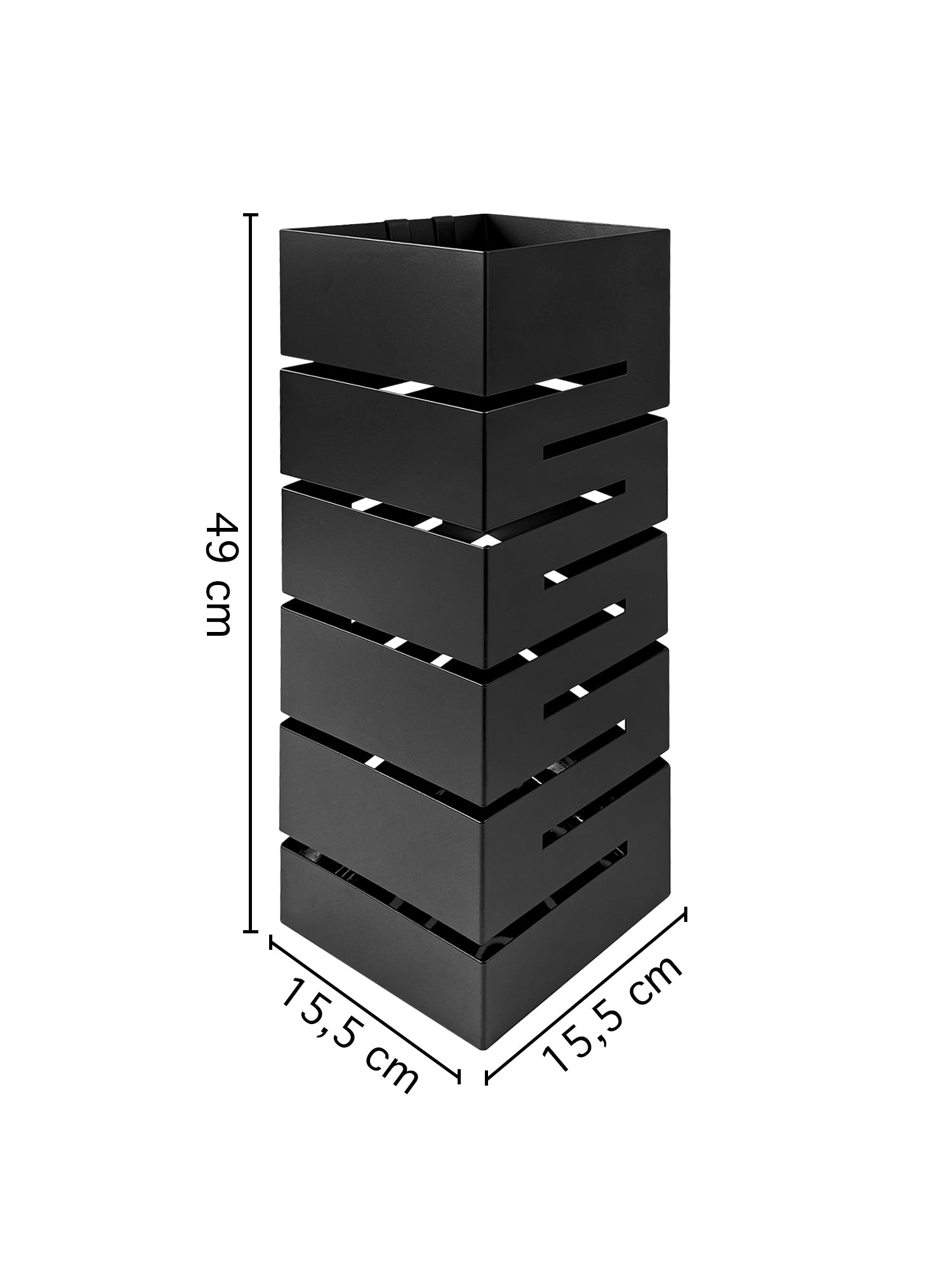 Portaombrelli Interno Esterno  Elegante in Metallo Con Ganci Per Ombrellini Design Moderno Modello 9 Nero