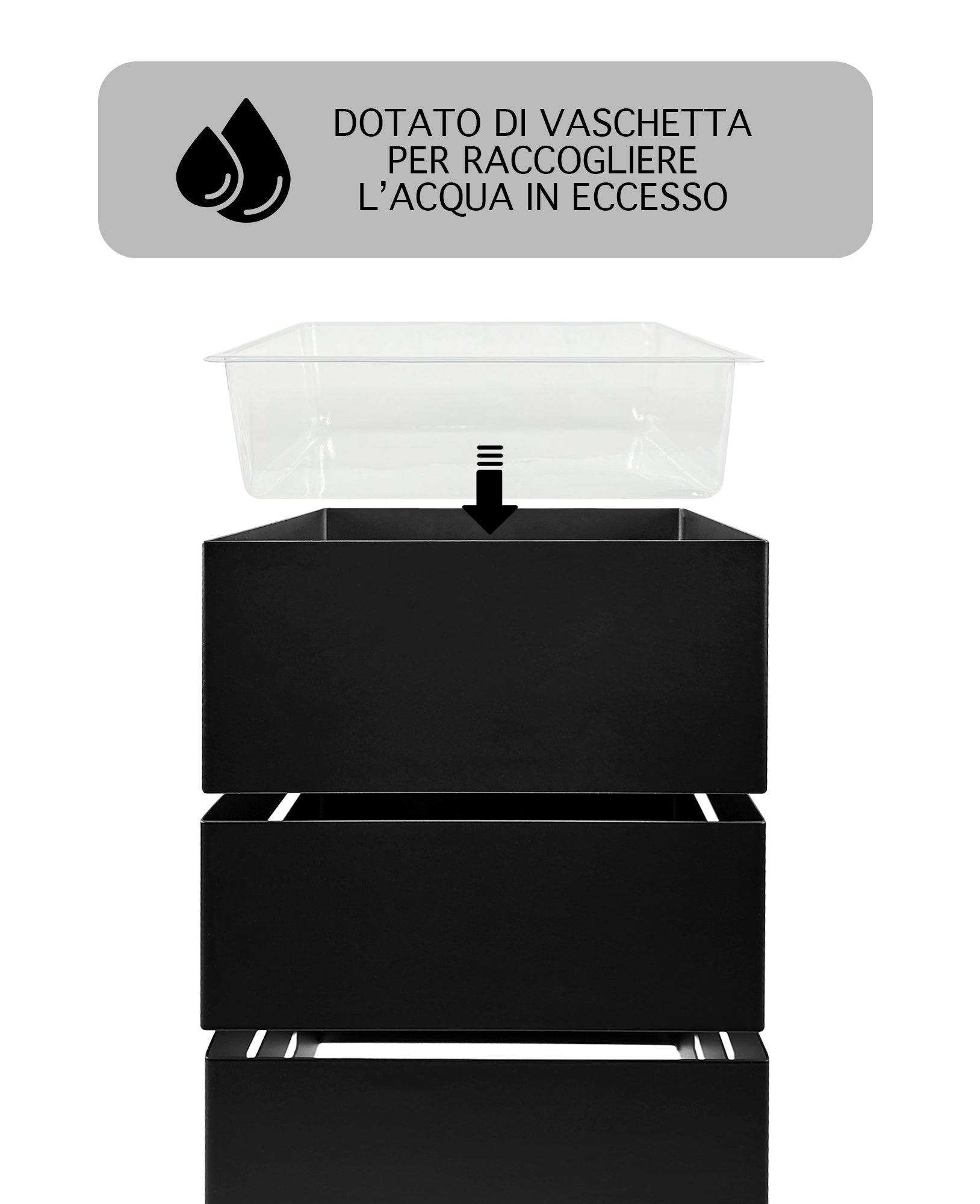 Portaombrelli Interno Esterno  Elegante in Metallo Con Ganci Per Ombrellini Design Moderno Modello 9 Nero