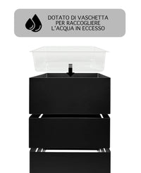 Portaombrelli Interno Esterno  Elegante in Metallo Con Ganci Per Ombrellini Design Moderno Modello 9 Nero