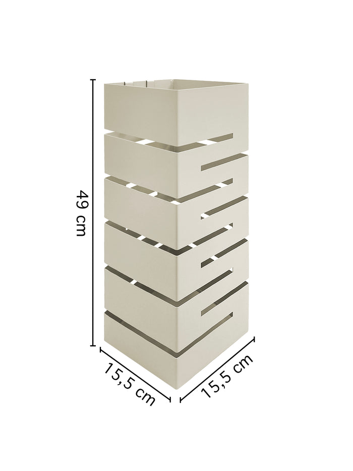 Portaombrelli Interno Esterno  Elegante in Metallo Con Ganci Per Ombrellini Design Moderno Modello 9 Tortora