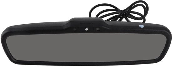 Monitor di retrovisore 4,3 pollici - Auto Dim - Supporto - Ingresso video 2 canali - ABS Nero - Menu OSD disponibile - Monitor di retrovisore