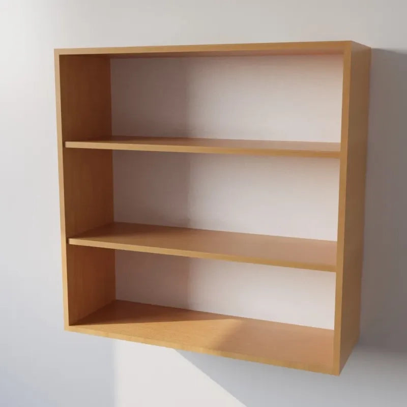 Pensile Cucina  in Legno Nobilitato Faggio, Mobile Alto con 2 Ante, Pensile Componibile Moderno Made in Italy (H90XL90XP33cm)