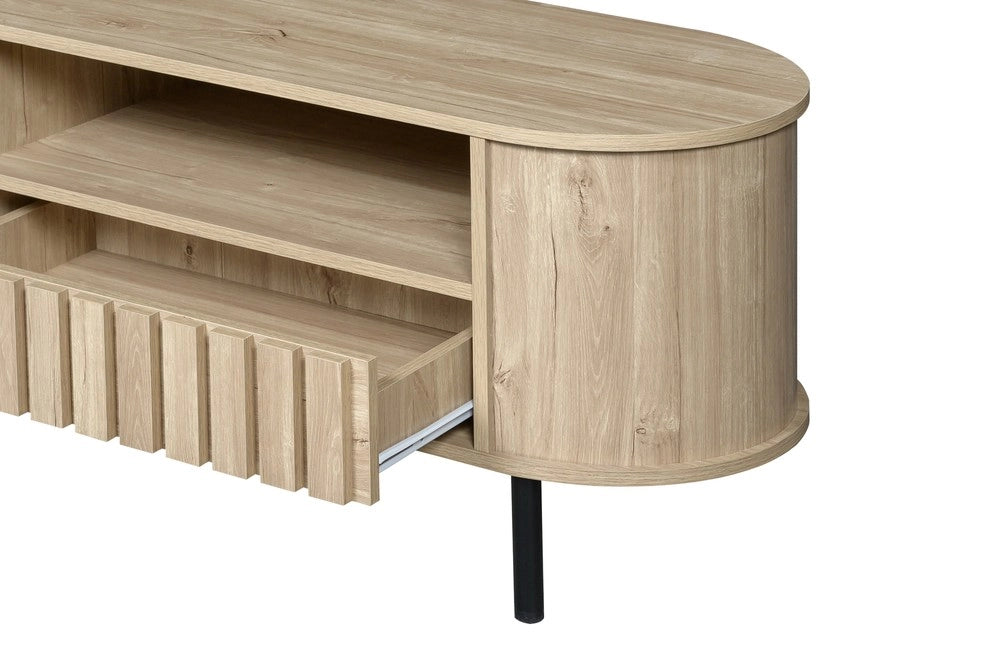 Mobile TV Lowboard ¨C Xylo ¨C Legno Naturale, MDF, 2 Ante 2 Cassetti, 160x40x48 cm