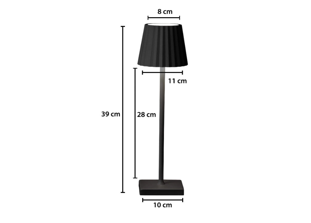 Lampada Led Da Tavolo Controllo Touch Ricaricabile Senza Fili Mod. Atmosphere - Lampada - Bianco