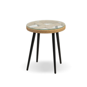 Salottino Da Esterno In Rattan Set Bistrot Poltrone E Tavolino Elegante Terrazzo Balcone Giardino Telaio In Acciaio Tavolo Salotto Con Piano In Vetro Con 2 Sedie Con Comodi Cuscini - Giava