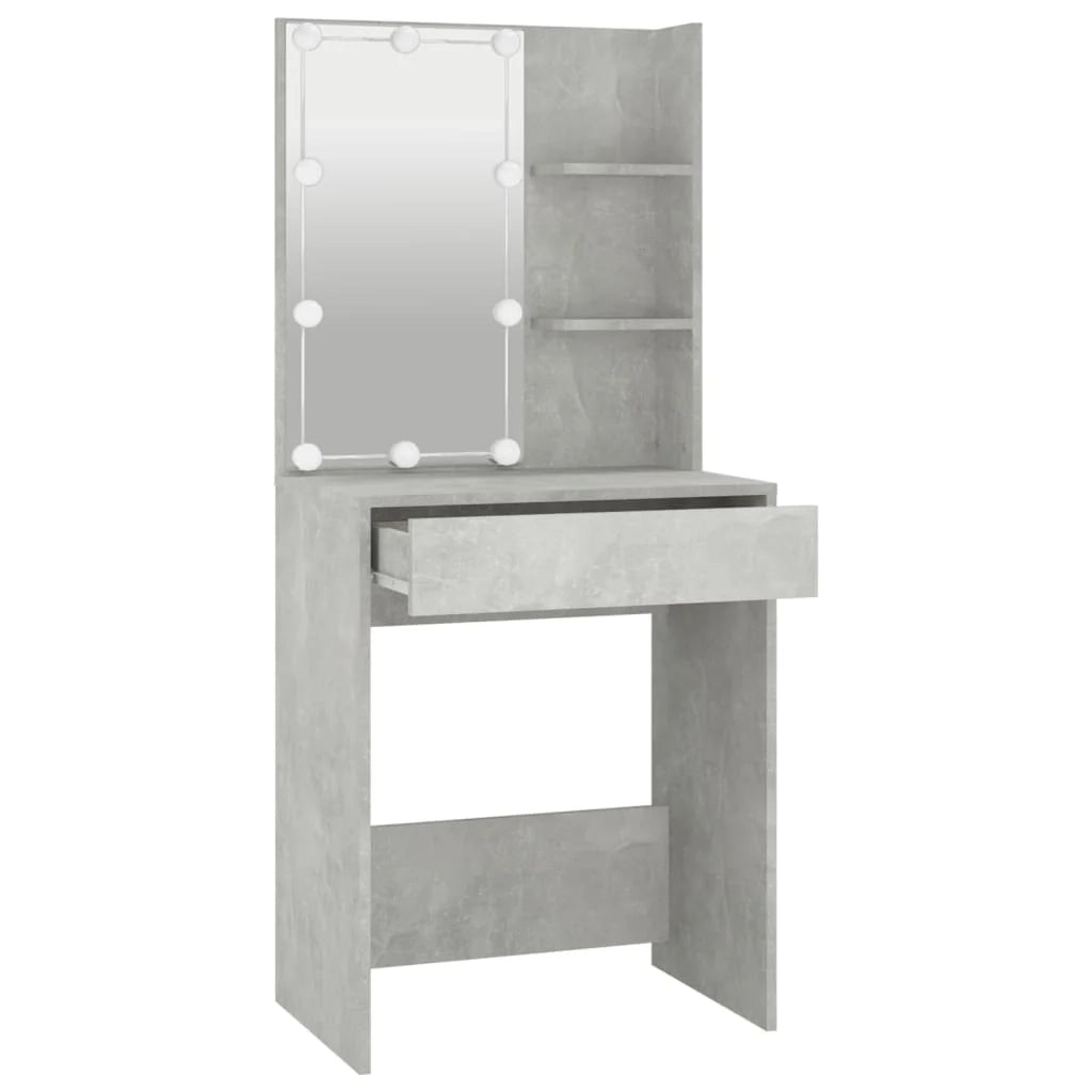 Toletta dal design contemporaneo con illuminazione a LED 60 x 40 x 140 cm grigio 02_0006393