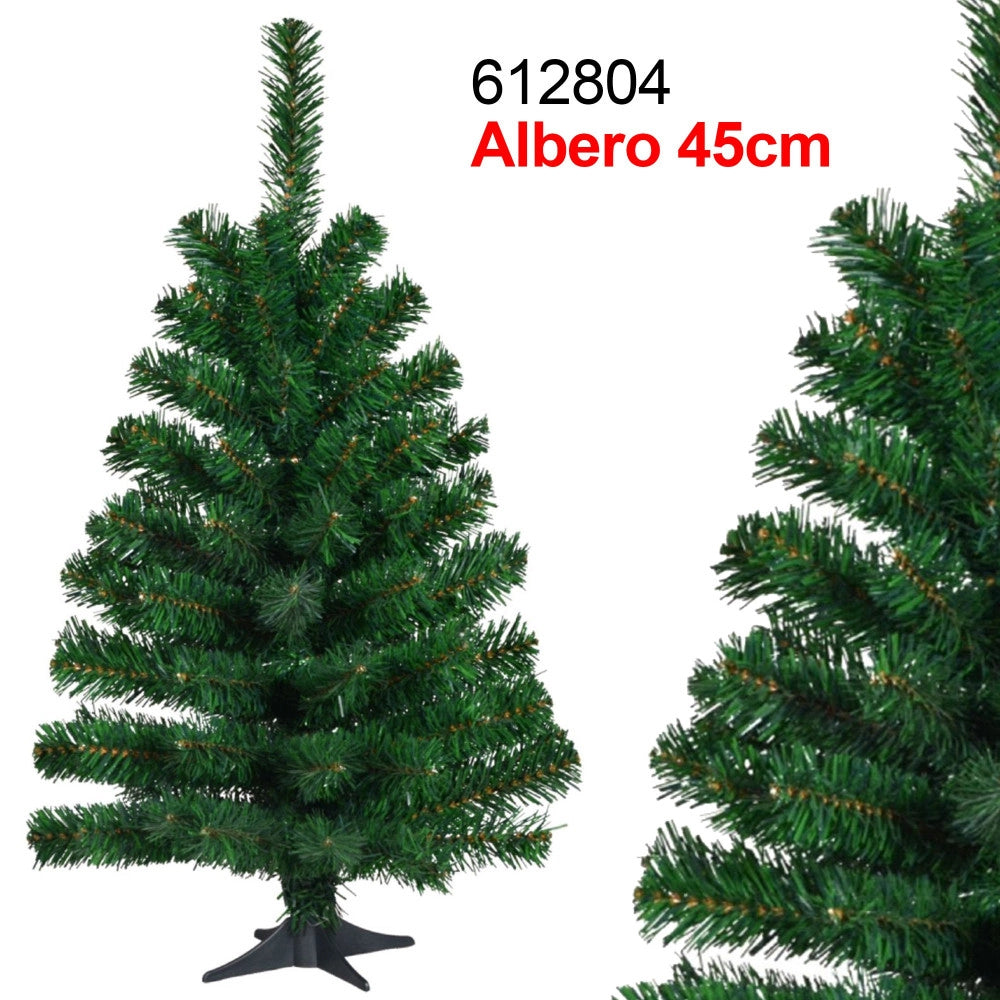 Trade Shop - Albero Di Natale Super Folto Artificiale Verde 45 Cm Realistico Addobbi Casa -