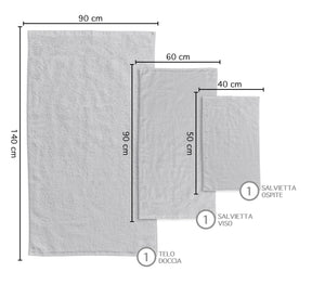 Set 3 Pezzi Asciugamani In Bambù Bagno Salvietta Viso Telo Doccia Asciugamano Pregiati Super Assorbenti  Salviette Teli Asciugamano Ospite 450 Gr Bamboo  - BambuGrigio