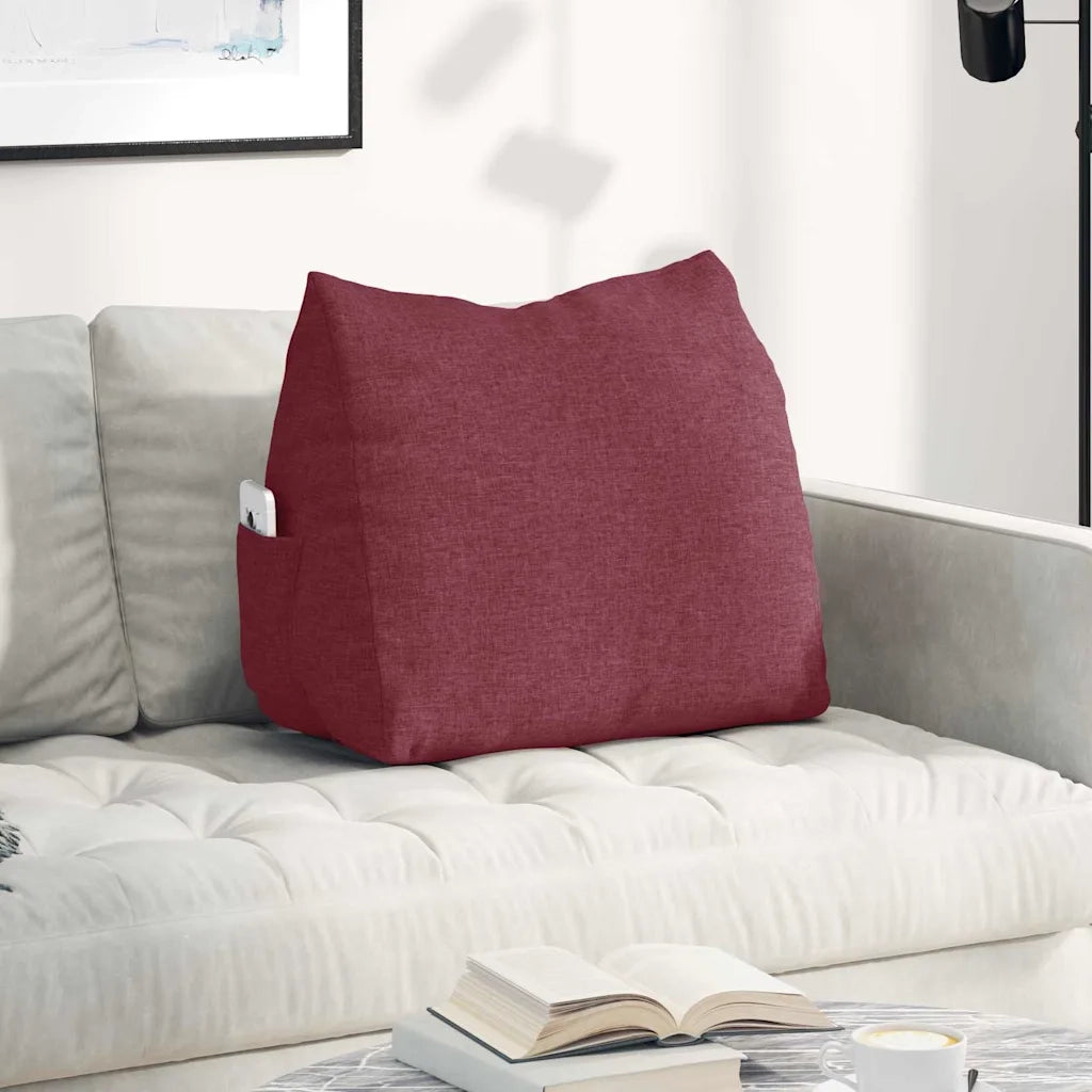 Cuscino per Schiena Rosso Vino 60 x 20 x 50 cm Tessuto 42015034