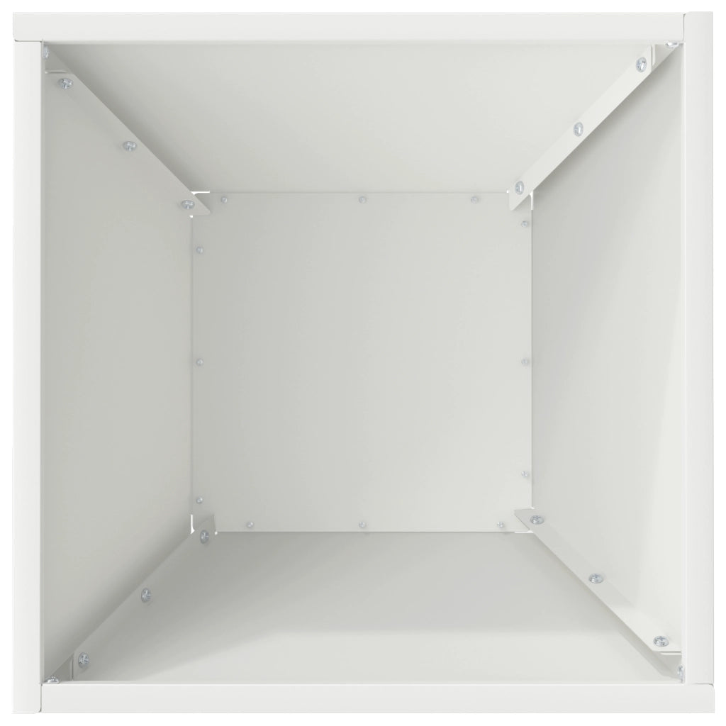 Set di Fioriere in Plastica Bianco Plastica 35 x 35 x 15 cm