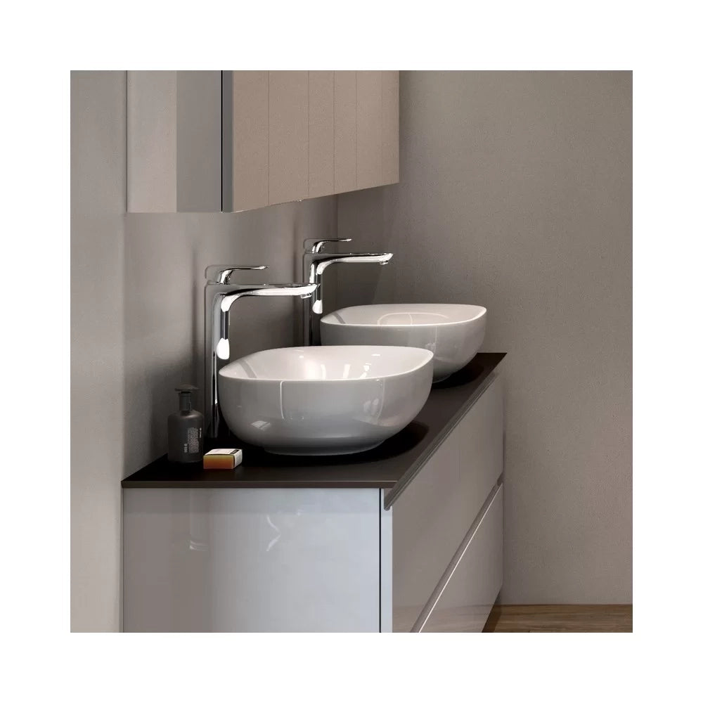 Lavabo da appoggio 60 cm serie illusion ovale