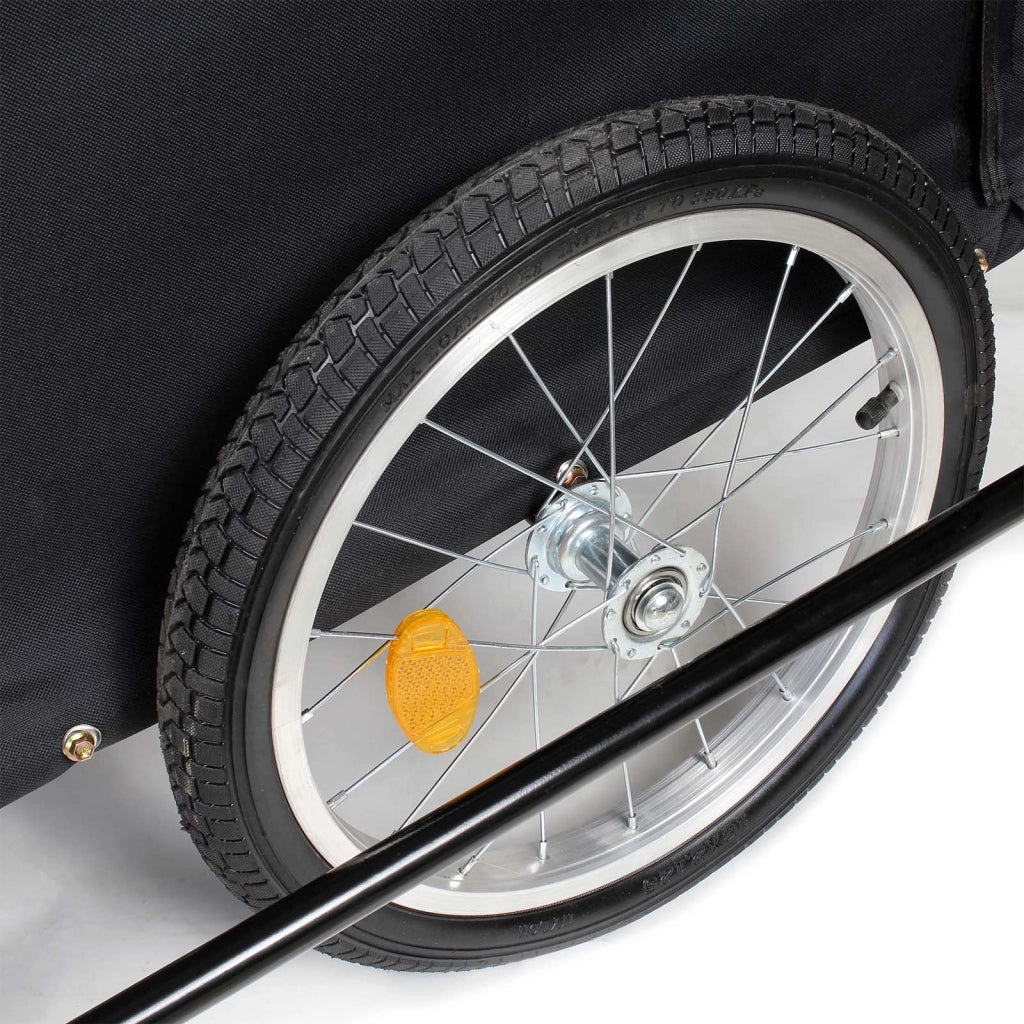 Rimorchio per bici per carichi fino a 65 kg Protezione delle ruote Timone pieghevole Aggancio rapido
