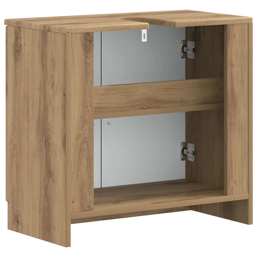 Armadio per Lavabo da Bagno UTRECHT Rovere Artigianale 897674