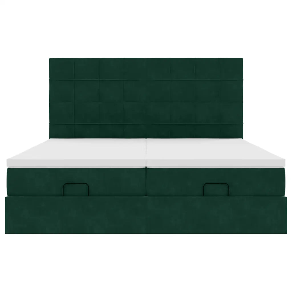 Struttura Letto Pouf con Materassi 160x200 cm Velluto 3314618