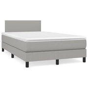 Letto a Molle Materasso e LED Grigio Chiaro 120x190 cm Tessuto 3270025