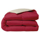 Piumino Letto invernale in Piuma d'Oca 90/10 Double Face 350 Gr/Mq Coperta Inverno Piumone Caldo Trapuntato Trapunta - Piazza e mezza - PannaBordeaux