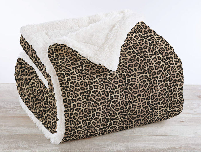 Coperta Plaid Pile Sherpa Invernale, Morbida Calda Coperta Pelosa  Doppio Lato Copertina Divano - Matrimoniale-190x200cm - Dis6-Savana