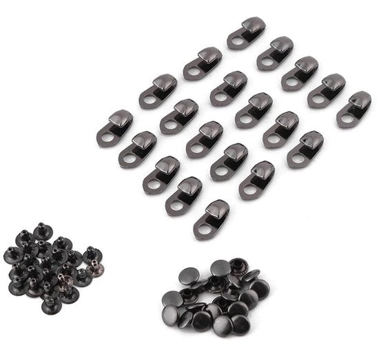 Viti di serraggio per scarpe da lavoro - 20 pezzi - Viti di serraggio per scarpe da lavoro - Viti a capocchia di metallo resistente - Accessori per scarpe da lavoro - Per scarpe da lavoro e da arrampicata - Cerniera per lacci